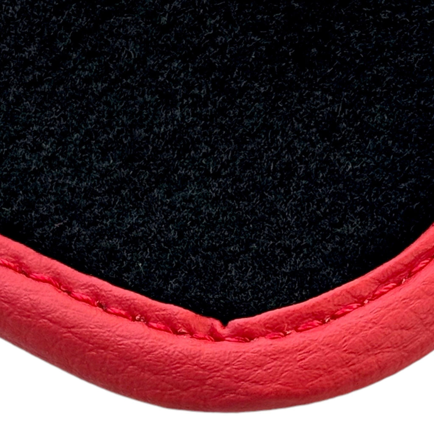 Black Floor Mats for Ferrari 296 GTS (2022-2024) with Carbon Fiber | Red Trim - AutoWin