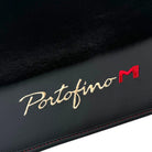 Black Sheepskin Floor Mats for Ferrari Portofino M (2018-2023) with Leather - AutoWin