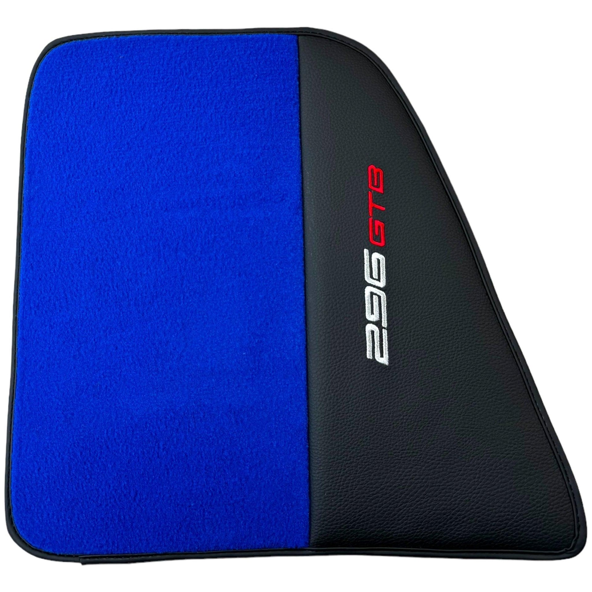 Blue Floor Mats for Ferrari 296 GTB (2022-2024) with Leather - AutoWin