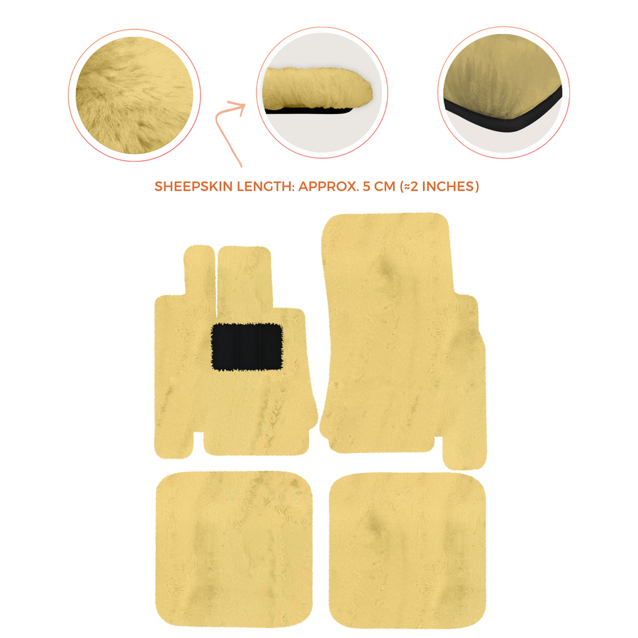 Premium Sheepskin Floor Mats for Mercedes-Benz G-Class W463 2008-2018