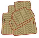 Stylish Customizable Beige Leather Floor Mats for BMW