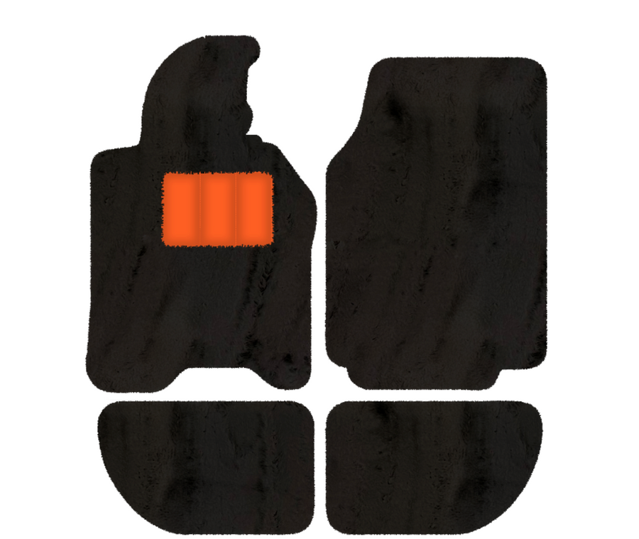 Tapis de voiture en peau de mouton pour Porsche 944 (1981-1991) - Longueur de peau de mouton, Options de couleur variées