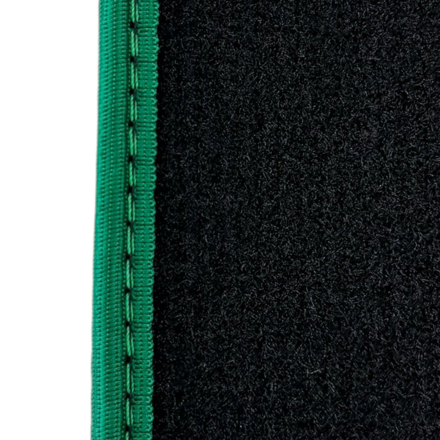 Black Floor Mats for Ferrari Purosangue with Green Trim | Italian Edition - AutoWin