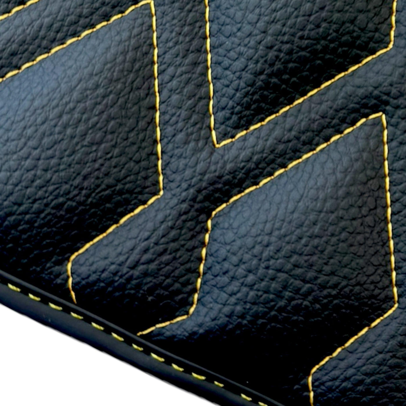 Black Leather Floor Mats for Rolls-Royce Shadow (1965-1977) ER56 Design - AutoWin