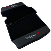 Black Floor Mats for Ferrari Portofino M (2018-2023) with Leather - AutoWin