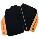 Black Floor Mats For Ferrari 488 GTB (2015-2022) with Beige Nappa Leather - AutoWin