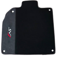 Black Floor Mats for Lamborghini Aventador SVJ with Alcantara Leather - AutoWin