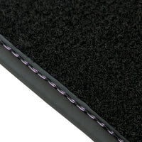 Purple Leather Black Floor Mats for Lamborghini Urus | Black Trim - AutoWin