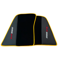 Premium Black Floor Mats for Ferrari 296 GTS (2022-2024) with Yellow Trim