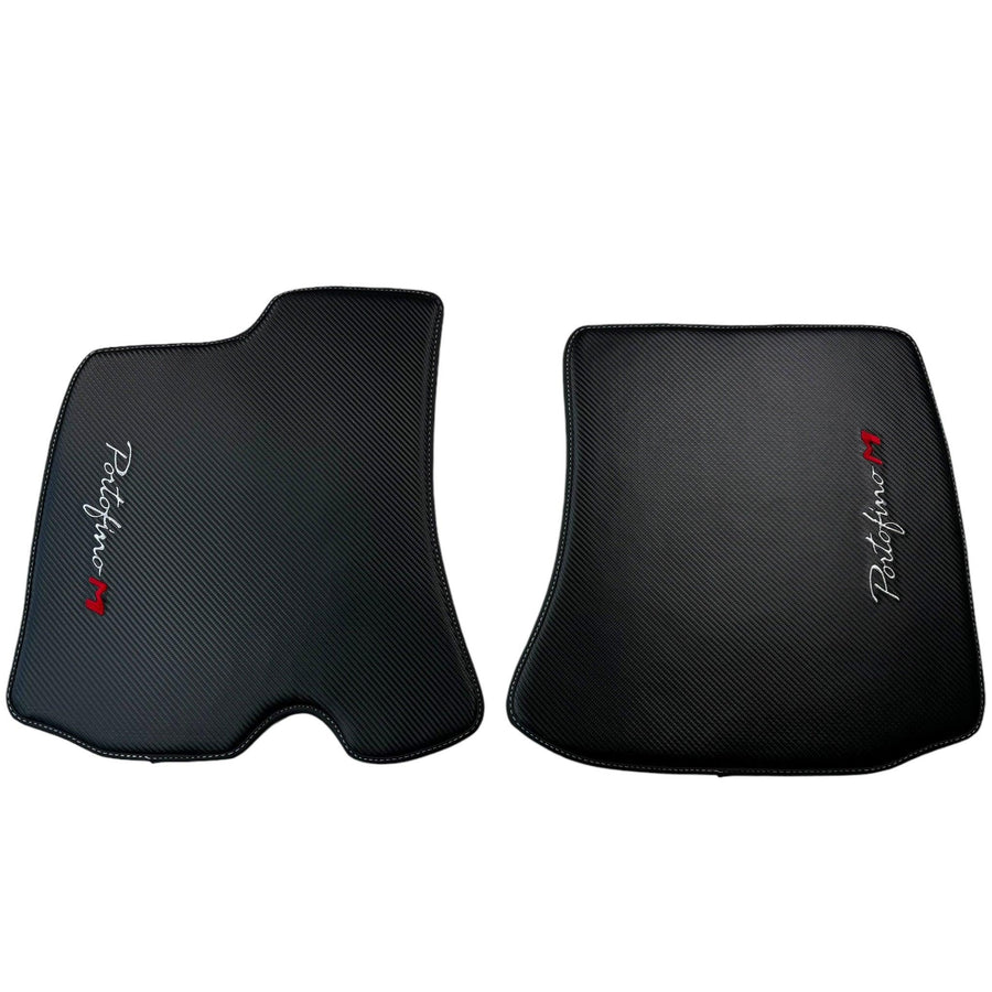 Carbon Fiber Leather Floor Mats for Ferrari Portofino M (2018-2023) - AutoWin