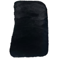 Black Sheepskin Floor Mats for Rolls-Royce Wraith (2013–2023) Orange Leather Trim - AutoWin