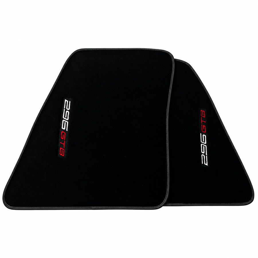 Black Floor Mats for Ferrari 296 GTB (2022-2025) with Black Trim