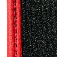 Black Floor Mats for Ferrari Purosangue with Leather and Red Trim | Italian Edition - AutoWin