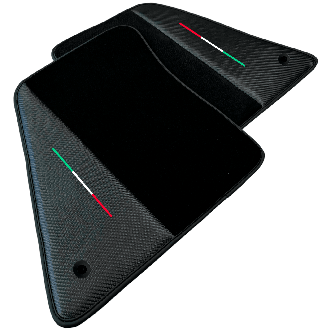 Black Floor Mats for Ferrari SF90 Stradale (2019-2024) with Carbon Fiber - AutoWin