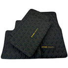 Black Leather Floor Mats for Rolls-Royce Shadow (1965-1977) ER56 Design - AutoWin