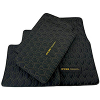 Black Leather Floor Mats for Rolls-Royce Shadow (1965-1977) ER56 Design - AutoWin