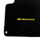 Floor Mats for Honda S2000 (1999–2004) Black Tailored with Yellow S2000 Logo - AutoWin