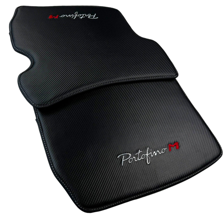 Carbon Fiber Leather Floor Mats for Ferrari Portofino M (2018-2023) - AutoWin