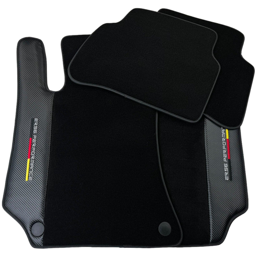 Black Floor Mats for Mercedes Benz CLS-Class C218 Coupe with Carbon | ER56 Performance - AutoWin