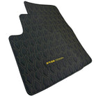 Black Leather Floor Mats for Rolls-Royce Ghost Series II (2021-2024) ER56 Design - AutoWin