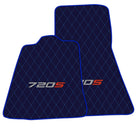 Dark Blue  Leather Floor Mats For McLaren 720S