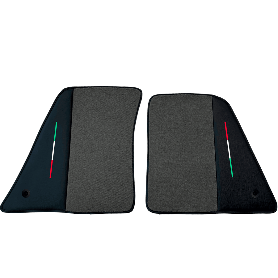 Gray Floor Mats for Ferrari SF90 Stradale (2019-2024) with Leather - AutoWin
