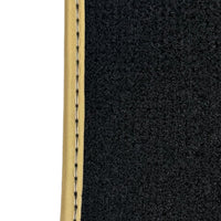 Black Alcantara Floor Mats for Ferrari F430 (2004-2009) - Red Sewing - AutoWin