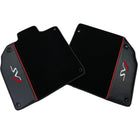 Black Floor Mats for Lamborghini Aventador SVJ with Carbon Fiber - AutoWin