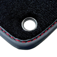 Black Floor Mats for Lamborghini Aventador SVJ with Alcantara Leather - AutoWin