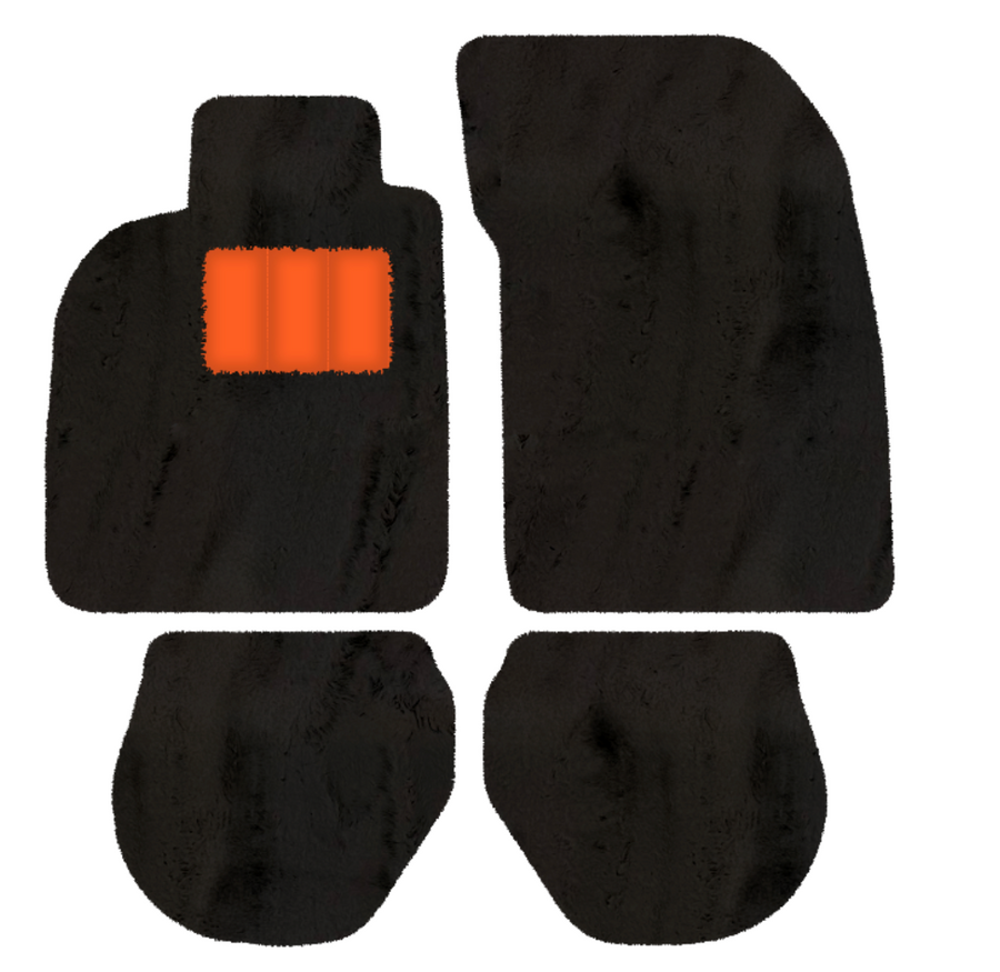 Tapis de voiture en peau de mouton pour Porsche 911-993 (1993-1998) - Longueur de peau de mouton, Options de couleur variées