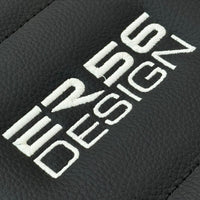 Black Leather Floor Mats for Rolls Royce Phantom Drophead Coupe (2007-2016) ER56 Design - AutoWin