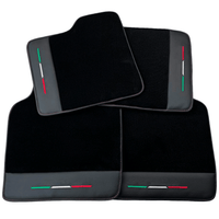 Black Floor Mats for Ferrari Purosangue with Leather and Black Trim | Italian Edition - AutoWin