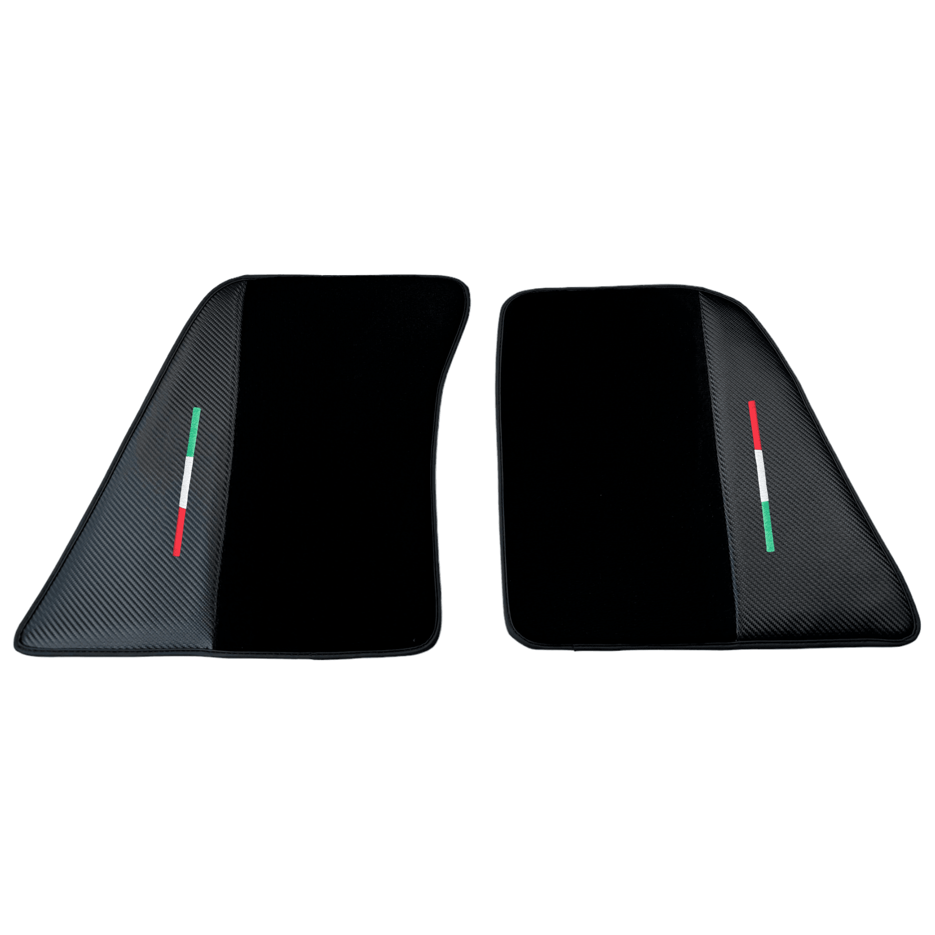 Black Floor Mats for Ferrari 296 GTS (2022-2024) with Carbon Fiber - AutoWin