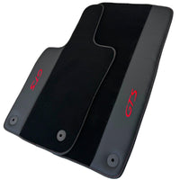 Black Floor Mats for Porsche Panamera GTS (2009-2016) with Leather - AutoWin
