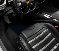 Tapis de voiture noir pour Ferrari SF90 Stradale (2019-2024) en cuir