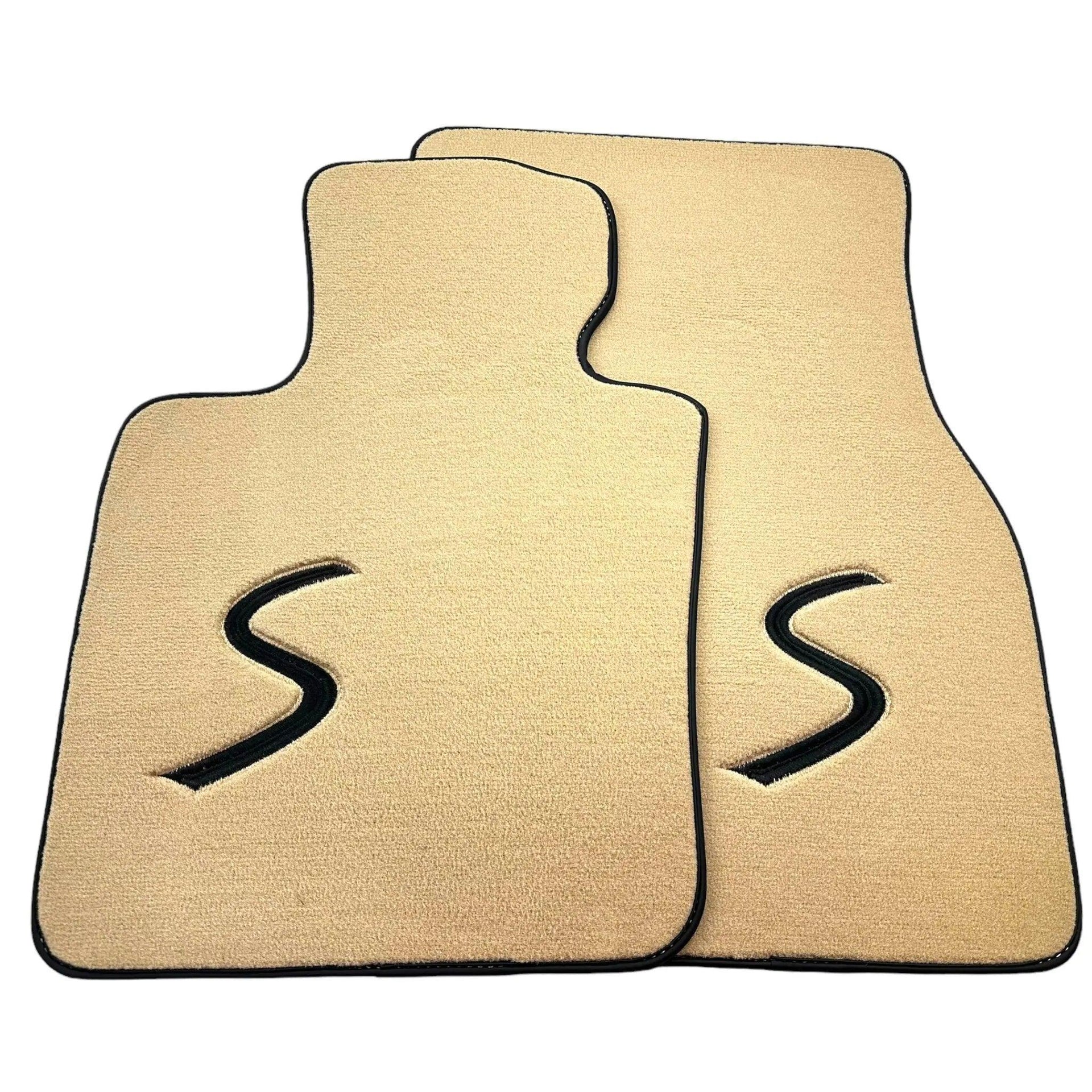 Beige Floor Mats for Mini Cabrio R52 Convertible (2004-2009) - AutoWin