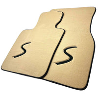 Beige Floor Mats for Mini Cabrio R52 Convertible (2004-2009) - AutoWin