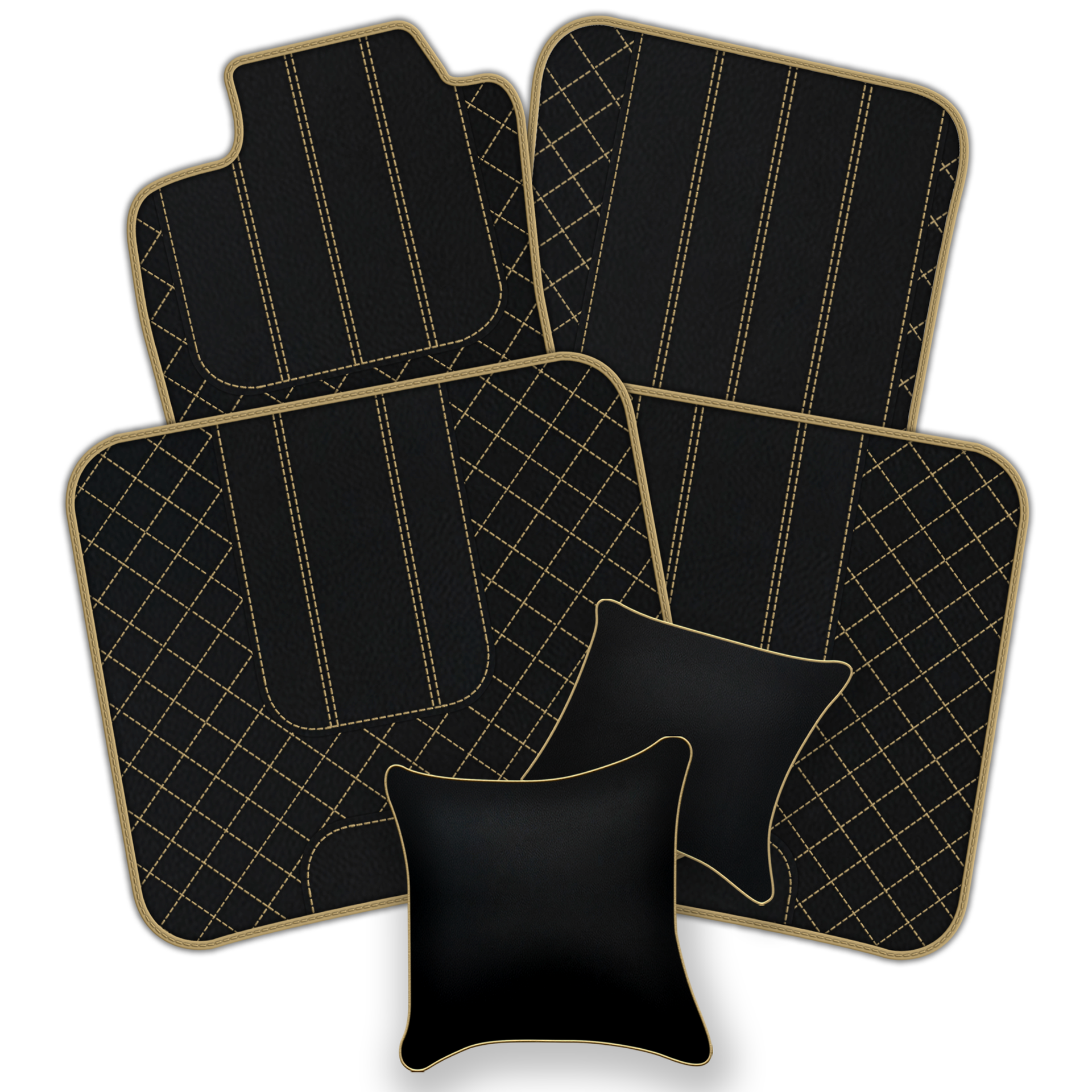 Tapis de voiture pour Bentley Flying Spur (2019-2023) en cuir Alcantara orange - AutoWin