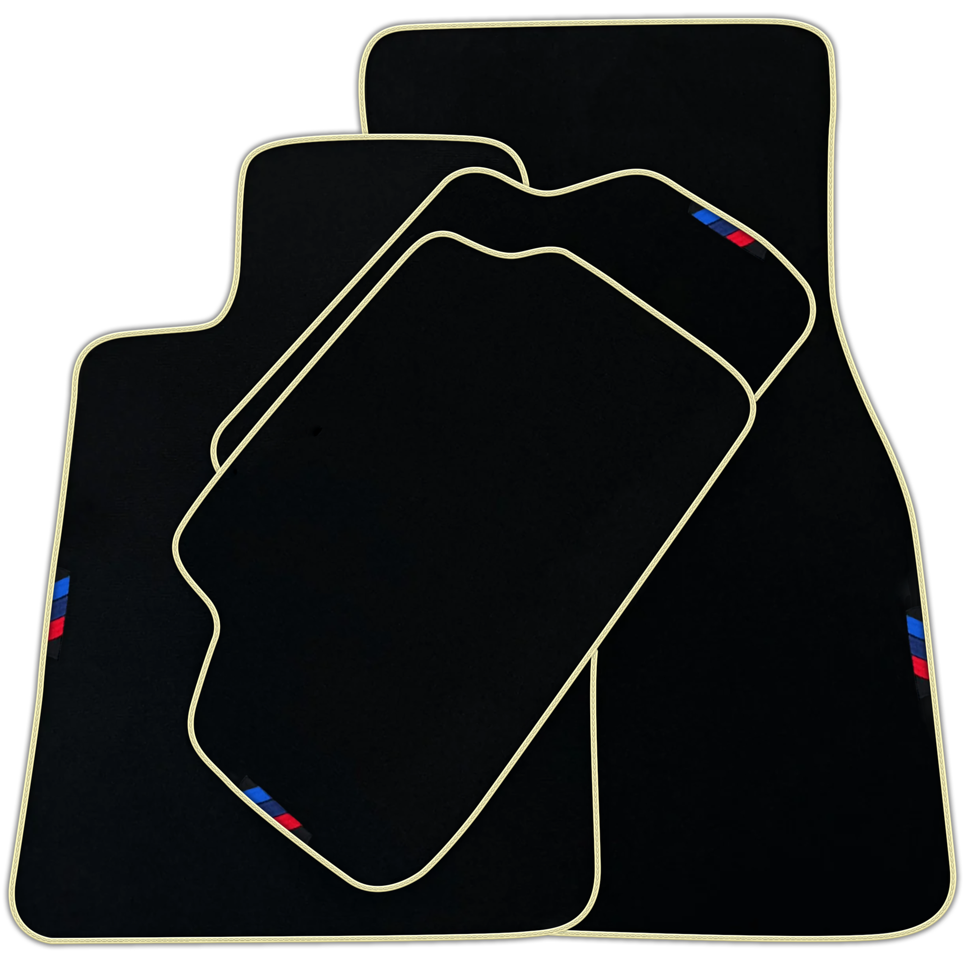 Black Floor Mats For BMW 8 Series G14 | Yellow Trim AutoWin Brand | Various Trim Colors