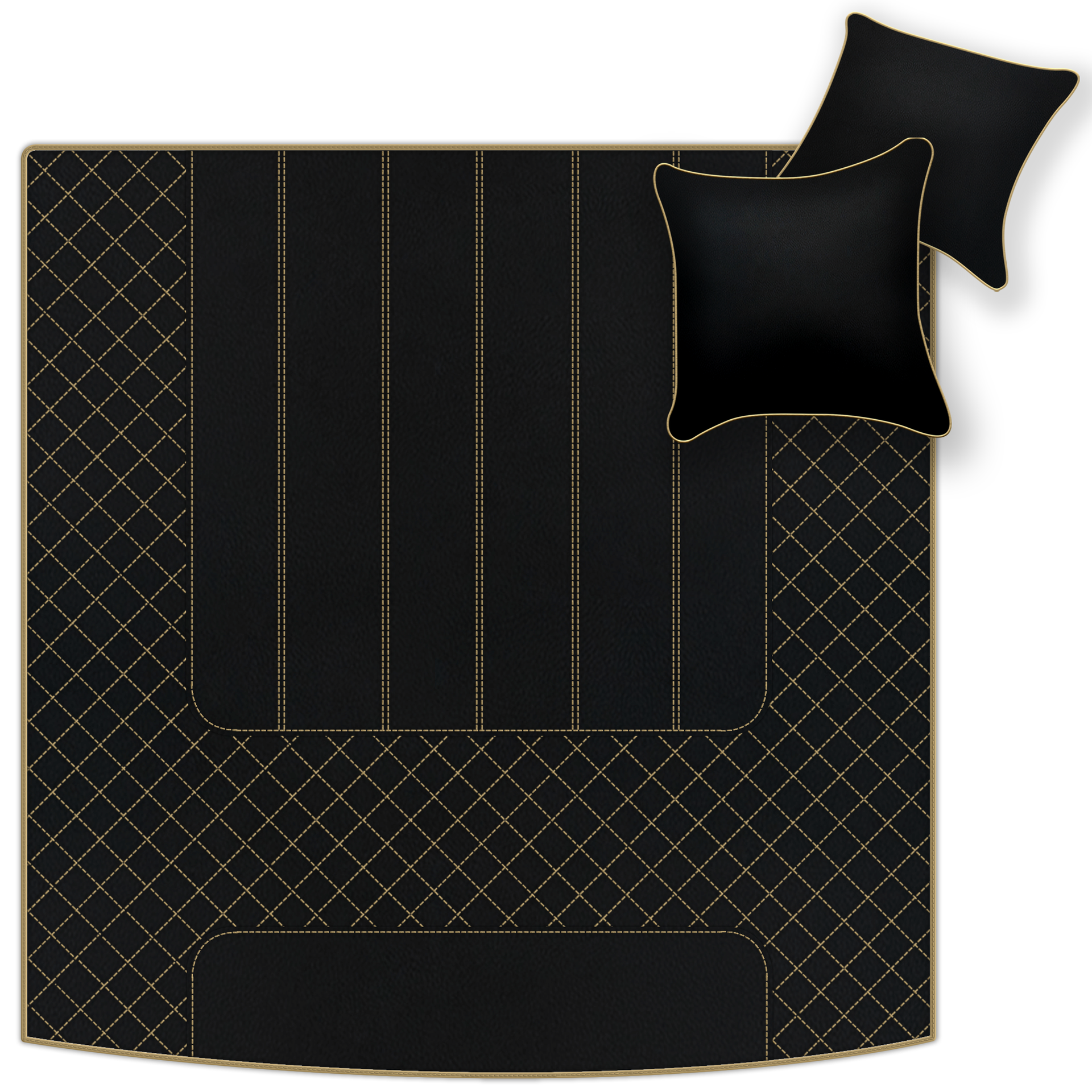 Black Leather Floor Mats for Bentley Flying Spur (2005-2013) | Luxury