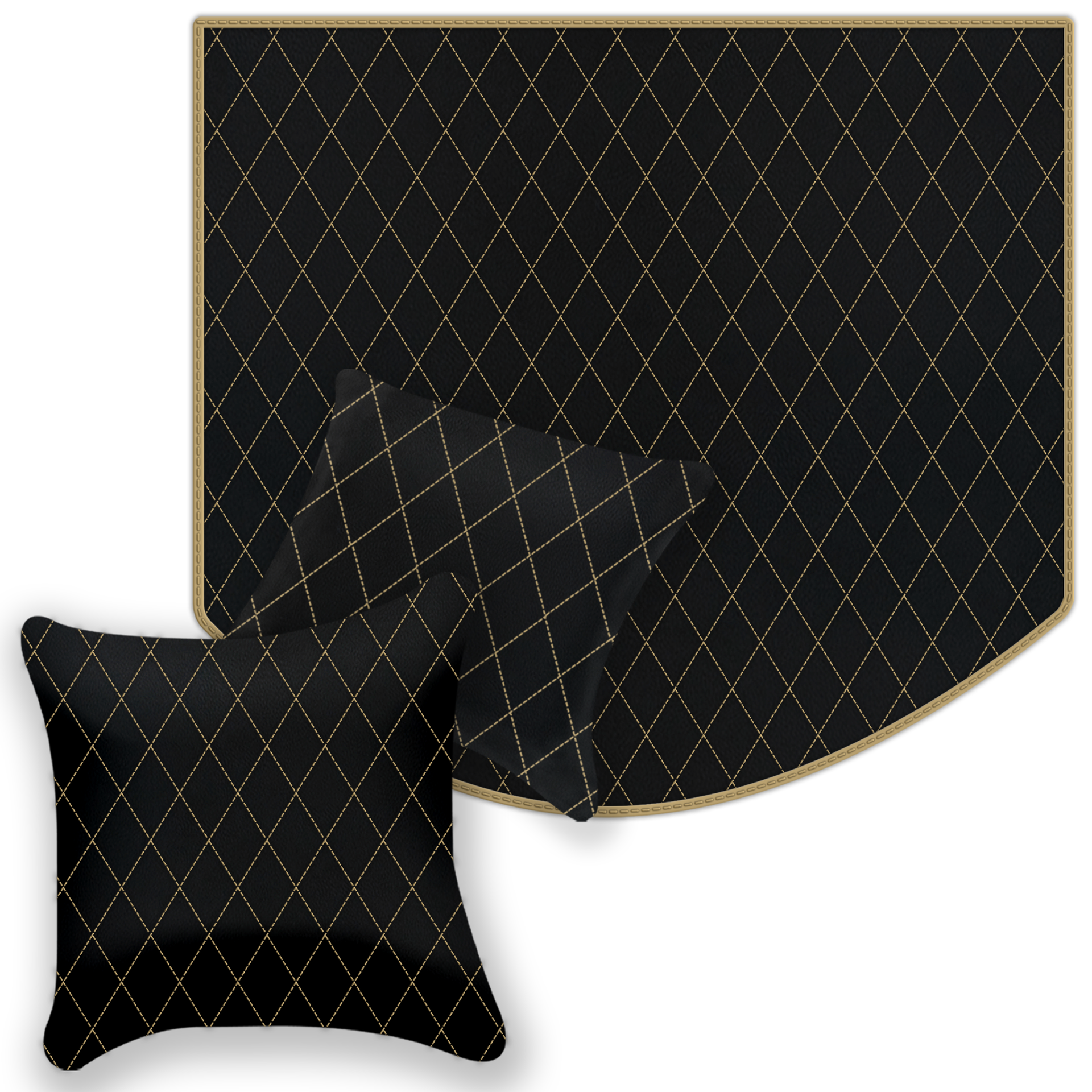 Premium Black Leather Floor Mats for Ferrari 512 TR (1992-1994)