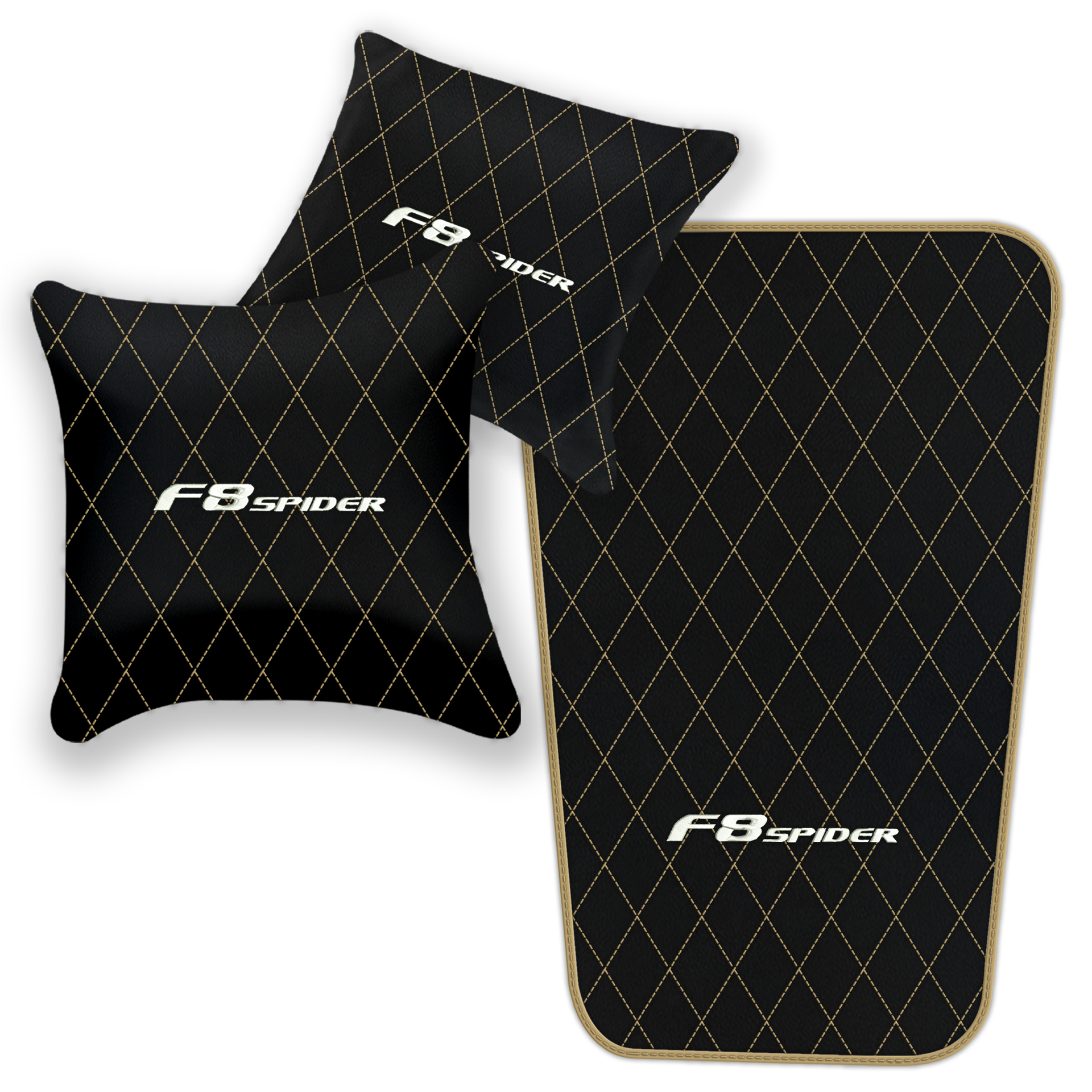 Premium Black Leather Floor Mats for Ferrari 456 (1992-2003)