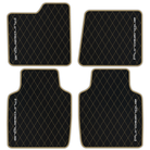 Premium Black Leather Floor Mats for Rolls Royce Shadow (1965-1977)
