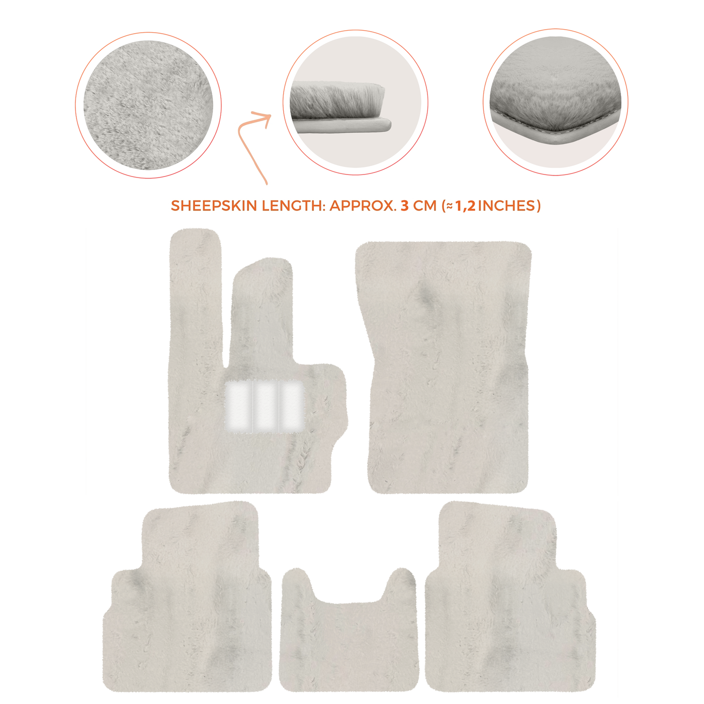 Premium Sheepskin Floor Mats for Mercedes-Benz G-Class W463 2008-2018