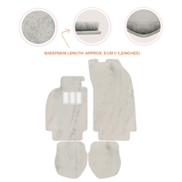 Tapis de voiture en peau de mouton pour Porsche 911 - 964 (1989-1994) - Longueur de peau de mouton, Options de couleur variées