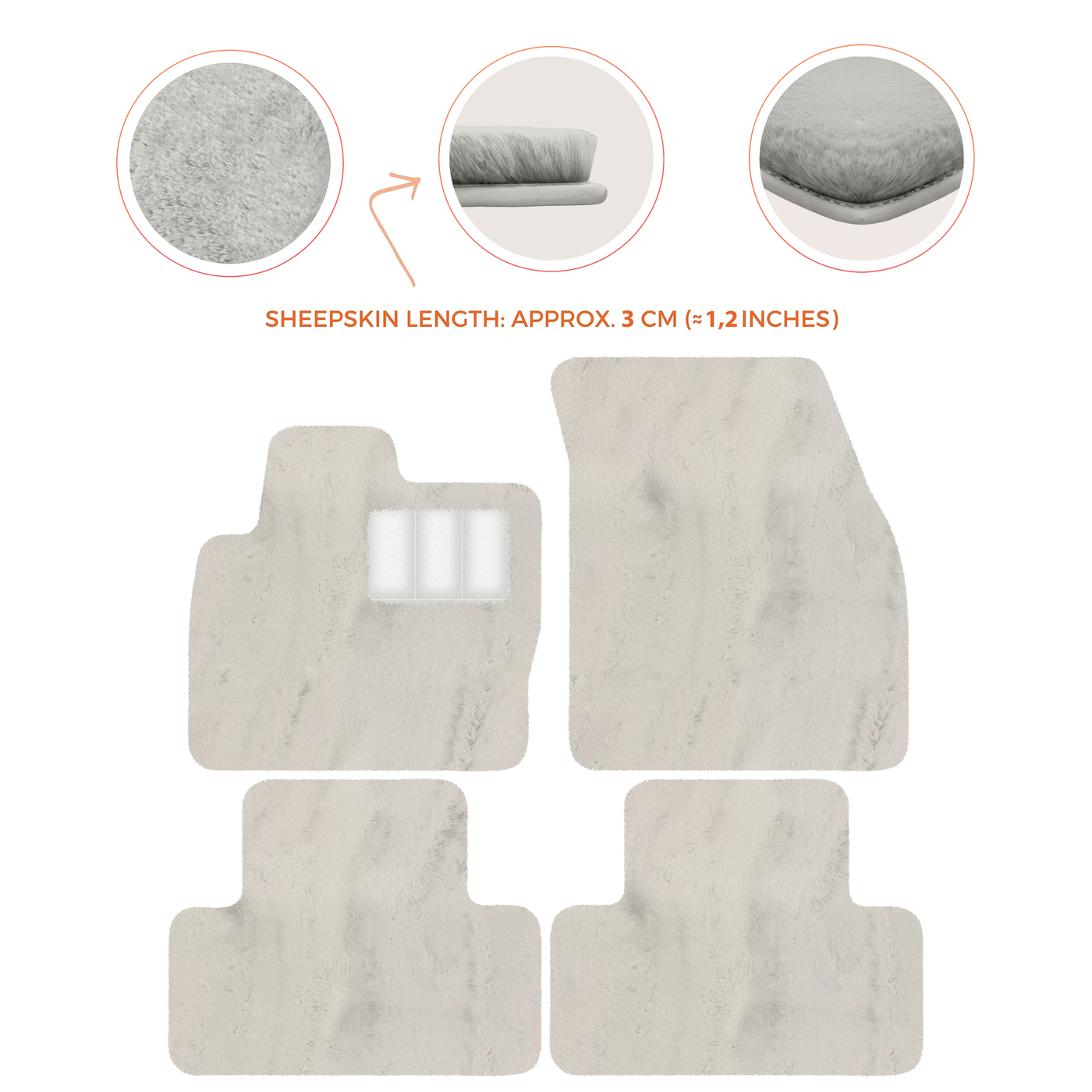 Premium Sheepskin Floor Mats for Range Rover Vehicles (2012-2022)