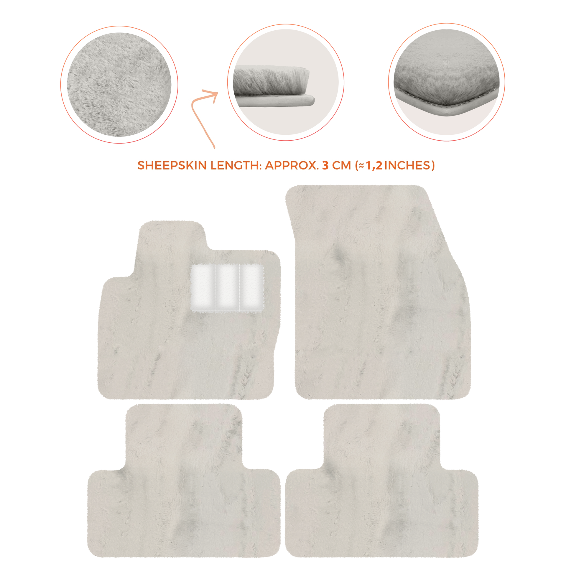 Premium Sheepskin Floor Mats for Range Rover Vehicles (2012-2022)