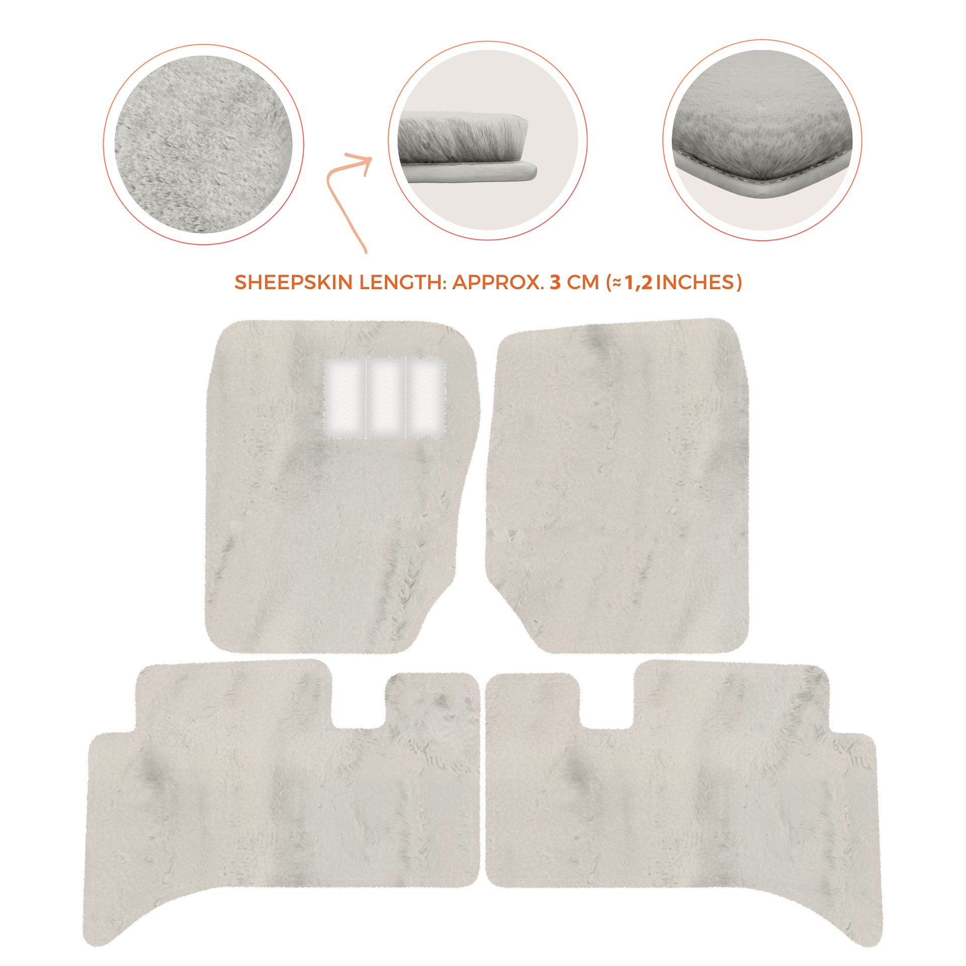 Premium Sheepskin Floor Mats for Range Rover Sport L460 (2022-2024)