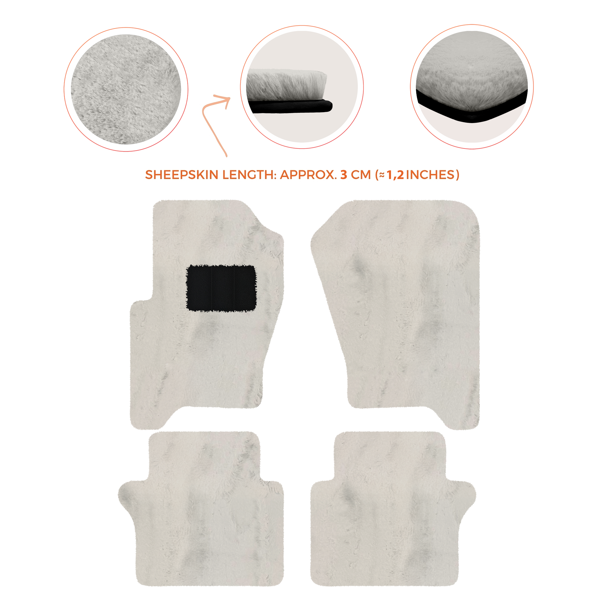 Luxury Sheepskin Floor Mats for Your Range Rover Sport 2005-2010