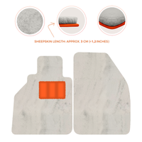Tapis de voiture en peau de mouton pour Porsche 986 Boxster (1996-2004) - Longueur de peau de mouton, Options de couleur variées